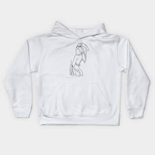 Women figure line art Kids Hoodie